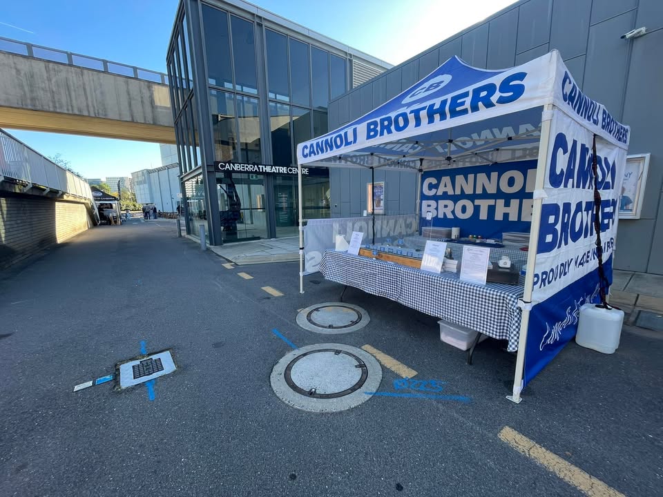 Canberra Icons celebrating 60 years of great performance art and 10 years of fresh cannoli for our wonderful city.
Serving from 10am